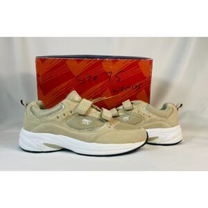 McGregor Leather Jogger Taupe Strap Tennis Shoe Comfort Orthopedic 7.5 Women